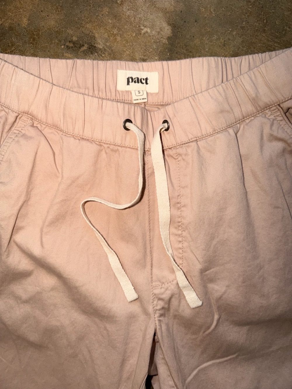 Pact Women's Khaki Drawstring Pants - Size S - Picture 3 of 11